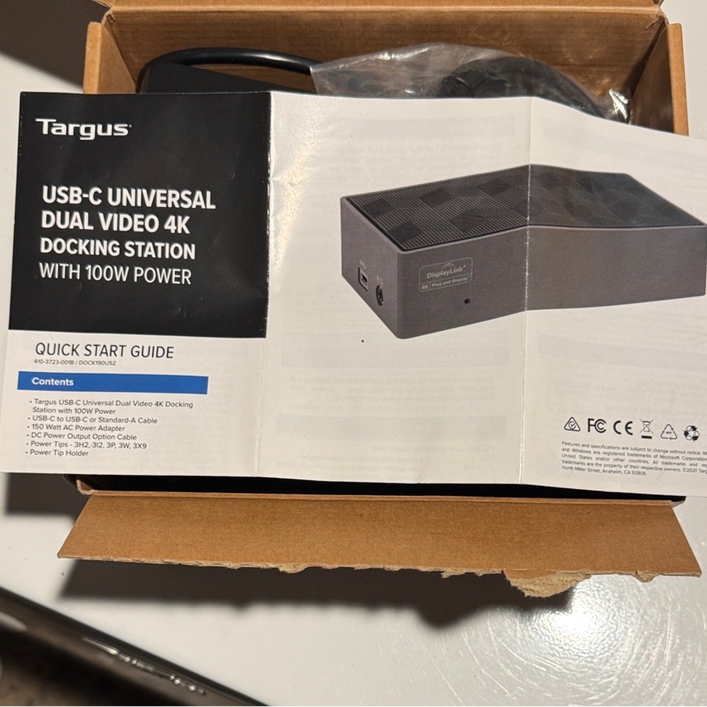 Targus Gray USB-C Dual Video 4K Docking Station